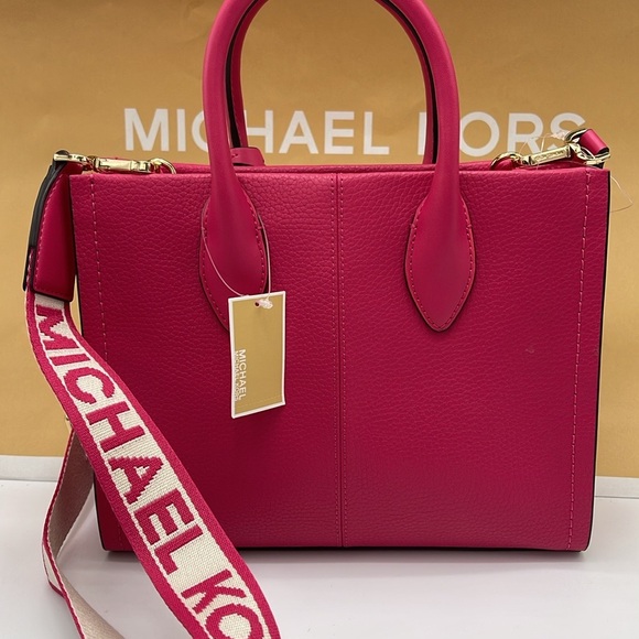 MICHAEL KORS
Mirella Small Pebbled Leather Crossbody Bag Tote 
Electric Pink - Picture 9 of 16